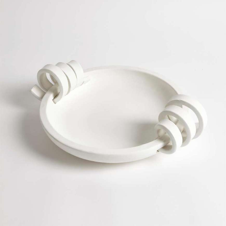 Picture of RIBBON HANDLE COMPOTE-MATTE WHITE