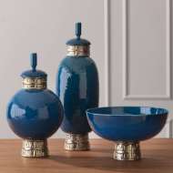 Picture of MAZE COMPOTE-COBALT/ANTIQUE GOLD