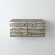 Picture of ABSTRACT BLOCK CABINET-RIGHT-SILVER