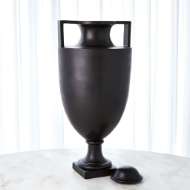 Picture of SQUARE HANDLE AMPHORA URN-MATTE BLACK