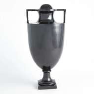 Picture of SQUARE HANDLE AMPHORA URN-MATTE BLACK