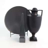 Picture of SQUARE HANDLE AMPHORA URN-MATTE BLACK