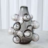 Picture of BUBBLED VASE-SMOKE GREY