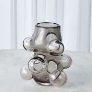 Picture of BUBBLED VASE-SMOKE GREY