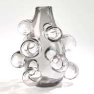 Picture of BUBBLED VASE-SMOKE GREY