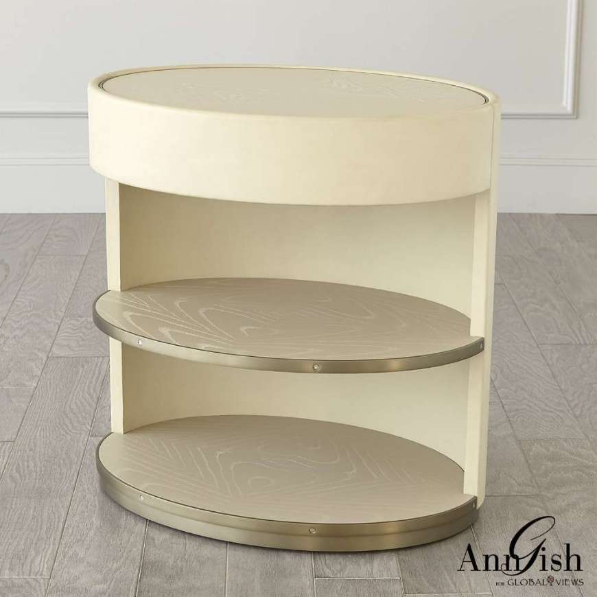 Picture of ELLIPSE BEDSIDE CABINET-IVORY