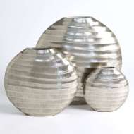 Picture of CHASED OVAL VASES-ANTIQUE NICKEL