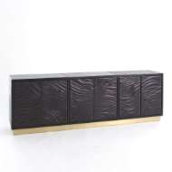 Picture of FOREST LONG CABINET-CHARCOAL LEATHER