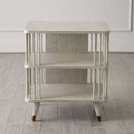 Picture of ARBOR THREE TIER SIDE TABLE-WHITEWASHED FINISH