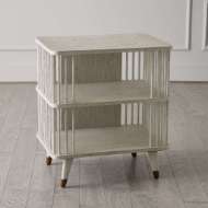 Picture of ARBOR THREE TIER SIDE TABLE-WHITEWASHED FINISH