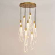 Picture of ROUND LAYERED RAINDROP CHANDELIER