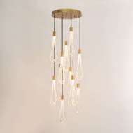 Picture of ROUND LAYERED RAINDROP CHANDELIER