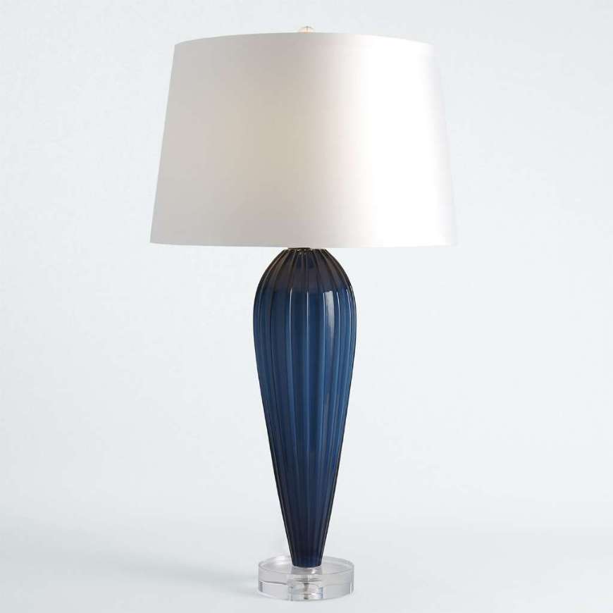 Picture of TEARDROP GLASS LAMP-BLUE