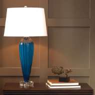 Picture of TEARDROP GLASS LAMP-BLUE