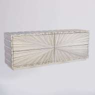 Picture of LINEN FOLD CABINET-SILVER