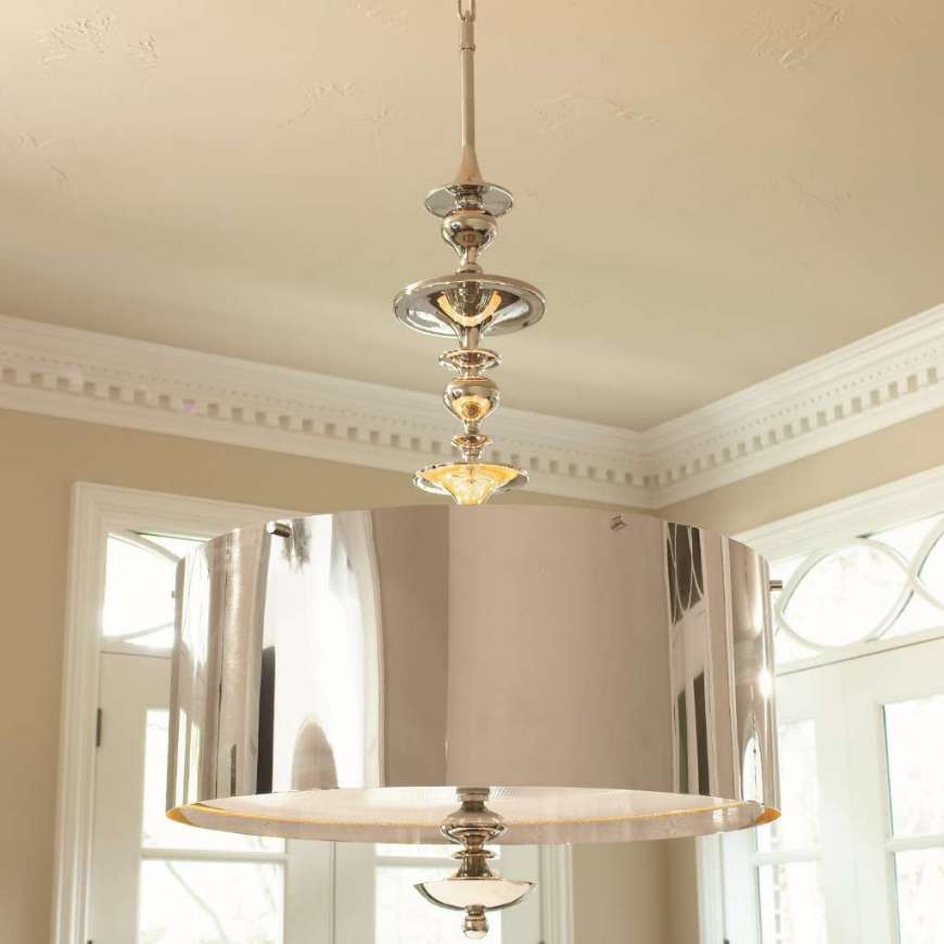 Picture of TURNED PENDANT CHANDELIER-NICKEL-LG