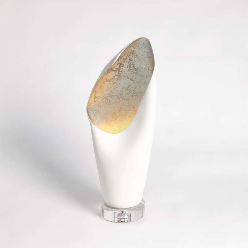 Picture of COWL LAMP-WHITE W/SILVER LEAF