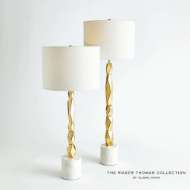 Picture of FACET BLOCK TABLE LAMP-BRASS