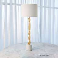 Picture of FACET BLOCK TABLE LAMP-BRASS