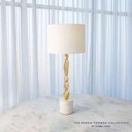 Picture of FACET BLOCK TABLE LAMP-BRASS