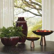 Picture of RUFFLE VASE AND BOWL COLLECTION-OXBLOOD