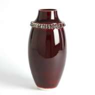 Picture of RUFFLE VASE AND BOWL COLLECTION-OXBLOOD