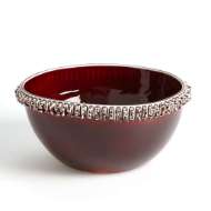 Picture of RUFFLE VASE AND BOWL COLLECTION-OXBLOOD