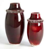 Picture of RUFFLE VASE AND BOWL COLLECTION-OXBLOOD