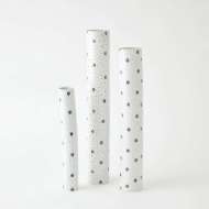 Picture of SPOTTED TUBE VASES-WHITE W/BLACK SPOTS