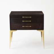 Picture of STILETTO BEDSIDE TABLE-BLACK HAIR-ON-HIDE