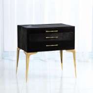 Picture of STILETTO BEDSIDE TABLE-BLACK HAIR-ON-HIDE