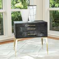 Picture of STILETTO BEDSIDE TABLE-BLACK HAIR-ON-HIDE