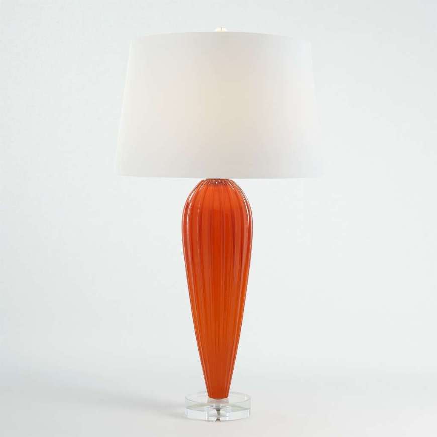 Picture of TEARDROP GLASS LAMP-ORANGE