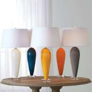 Picture of TEARDROP GLASS LAMP-ORANGE