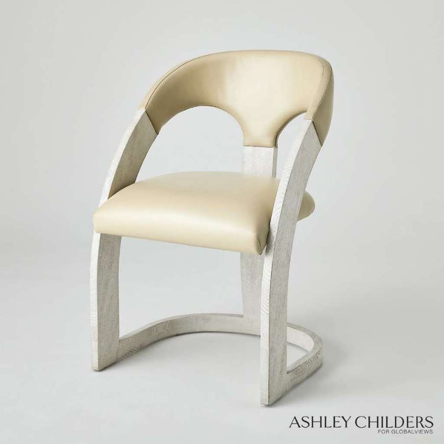 Picture of DELIA DINING CHAIR-WHITE BURL