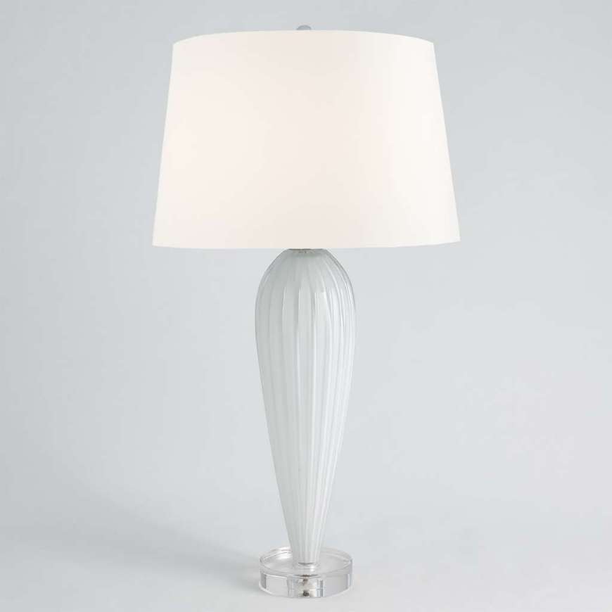 Picture of TEARDROP GLASS LAMP-WHITE