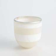 Picture of STRIPED ALABASTER BOWL-WHITE/SILVER