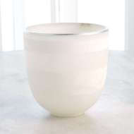 Picture of STRIPED ALABASTER BOWL-WHITE/SILVER