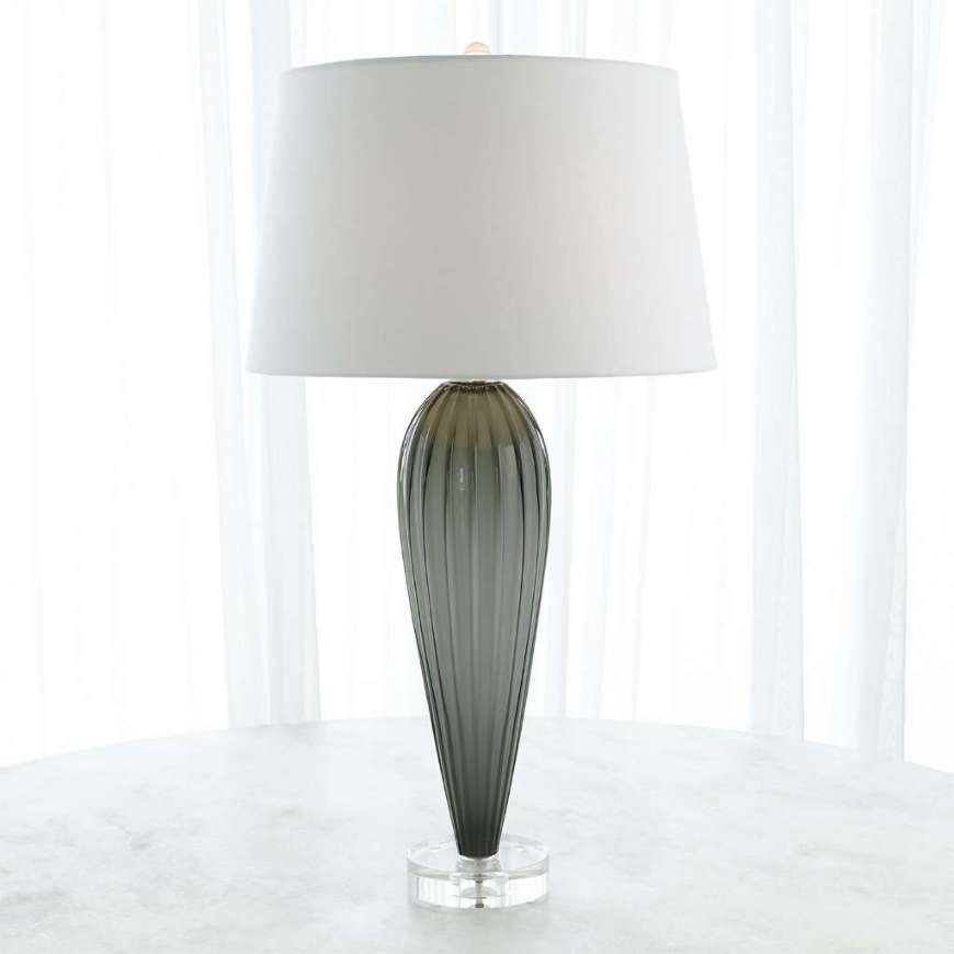 Picture of TEARDROP GLASS LAMP-GREY