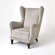 Picture of WING CHAIR-WIDE WALE CORDUROY-SMOKE