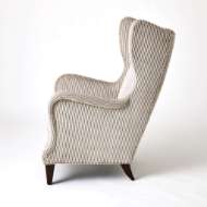 Picture of WING CHAIR-WIDE WALE CORDUROY-SMOKE