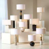 Picture of ALABASTER CYLINDER TABLE LAMP-BRASS