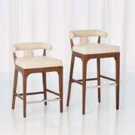 Picture of MODERNO STOOLS - IVORY MARBLE LEATHER