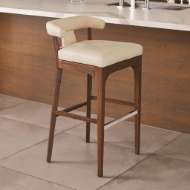 Picture of MODERNO STOOLS - IVORY MARBLE LEATHER