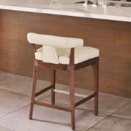 Picture of MODERNO STOOLS - IVORY MARBLE LEATHER