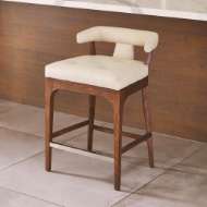 Picture of MODERNO STOOLS - IVORY MARBLE LEATHER