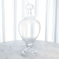 Picture of SPIRALED GLASS LIDDED JAR