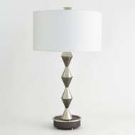 Picture of ITALIAN DIAMOND TABLE LAMP-GUNMETAL/NICKEL