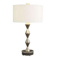 Picture of ITALIAN DIAMOND TABLE LAMP-GUNMETAL/NICKEL