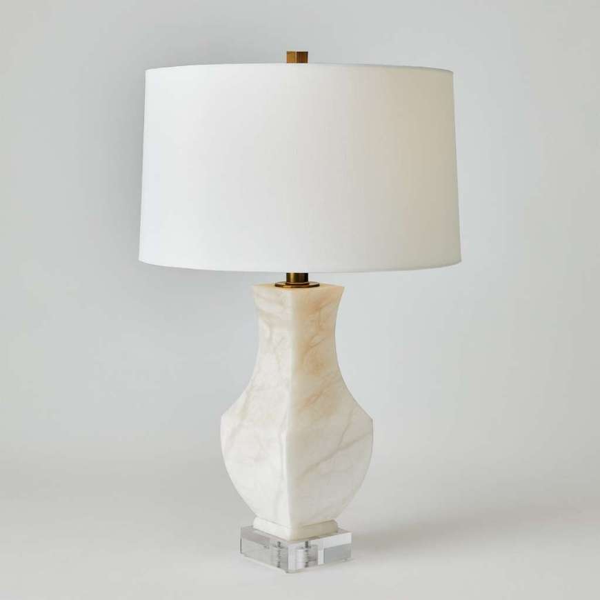 Picture of ALABASTER SQUARE URN LAMP